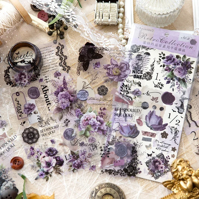 

3 шт. декоративные наклейки leaffei цветочные