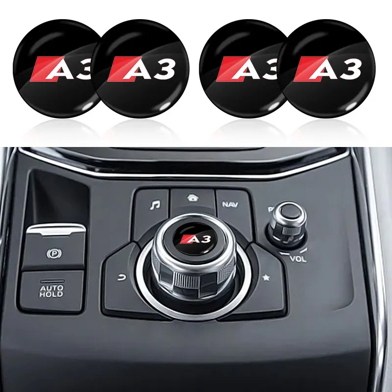 

Car Logo Accessories Keychain Badge Styling Logo Decorative Sticker For Audi A3 A4 A5 C5 C6 8L 8P B6 B7 B8 C6 RS3 Q3 Q7 TT 8L 8V