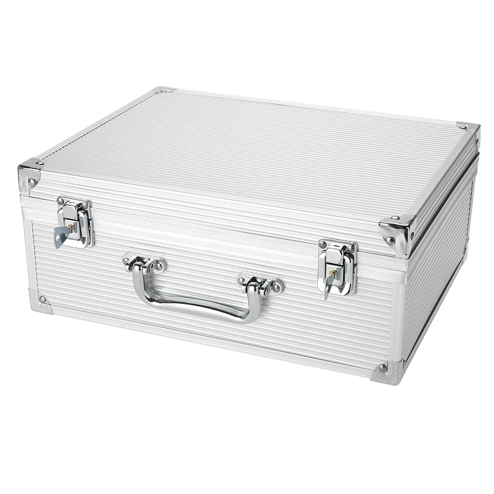

Aluminum Tattoo Machine Storage Case Carrying Box Empty Organizer Foam Pad 02#White
