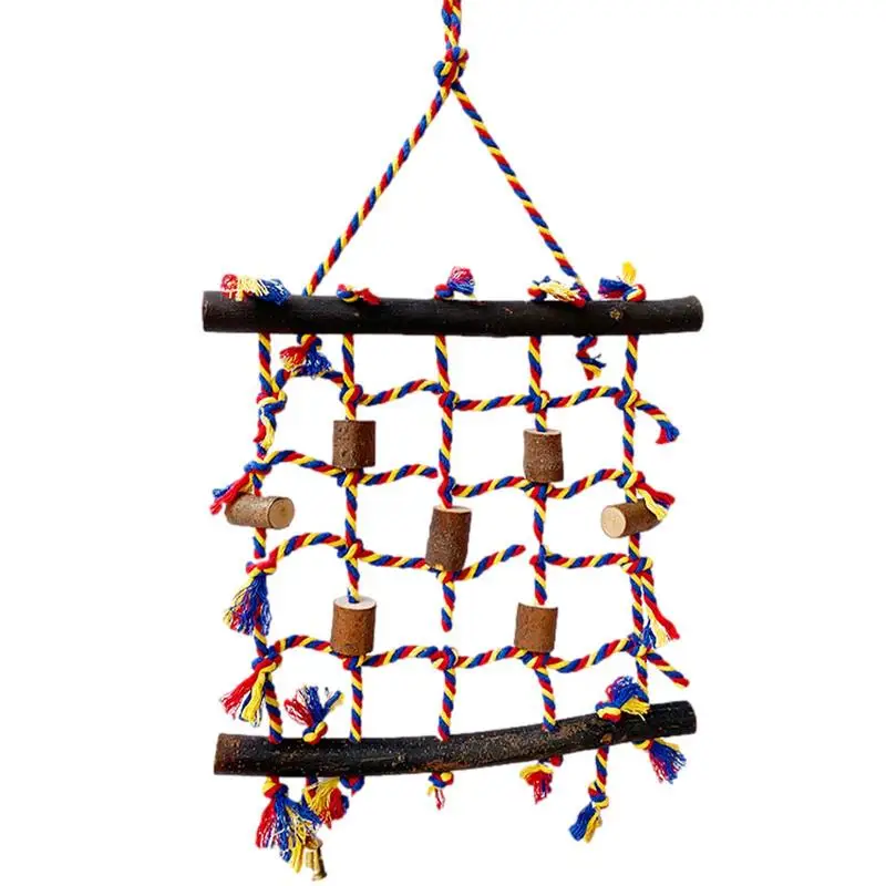 

Сетка для восхождения за птицами, маленькая игрушечная веревка для животных, легкая в установке, игрушка для мелких и средних животных