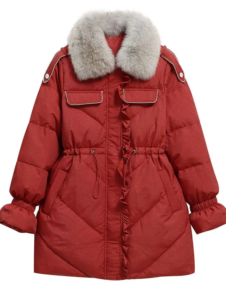 Women Long Down Jacket New Casual Style White Duck Down Jackets Autumn Winter Coats And Parkas Female Outwear
