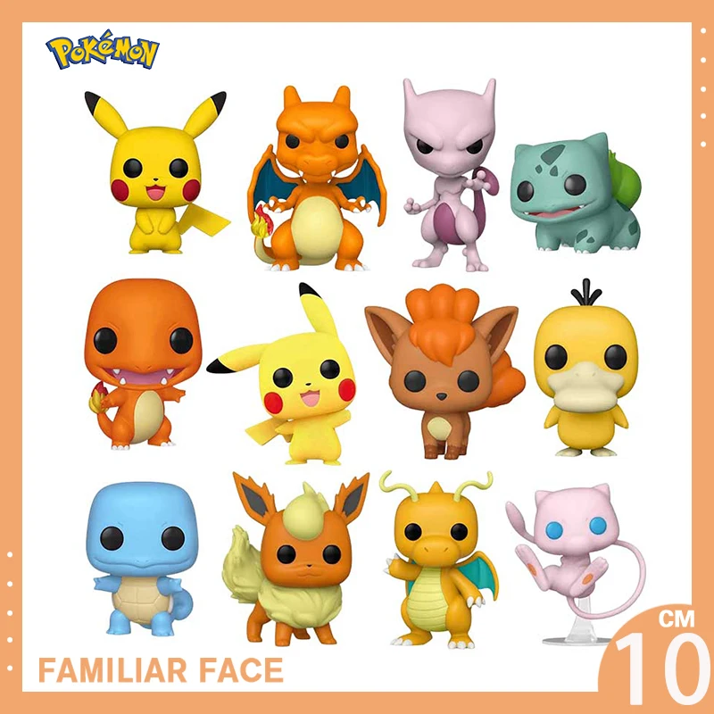 

Pokemon POP Anime Figures Pikachu Charizard Eevee Bulbasaur Mewtwo 10cm Kawaii Figurine Pvc Model Statue Decor Ornament Toy Gift