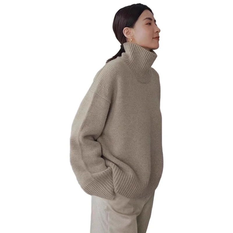 Женский вязаный пуловер с длинным рукавом