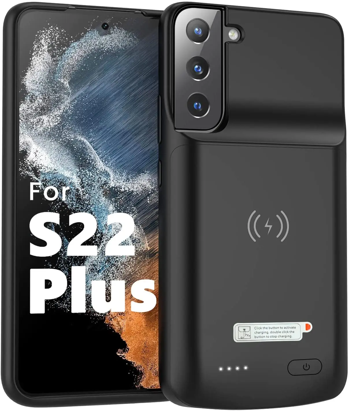Чехол NEWDERY для беспроводного аккумулятора Galaxy S22 + Беспроводная зарядка Qi быстрая