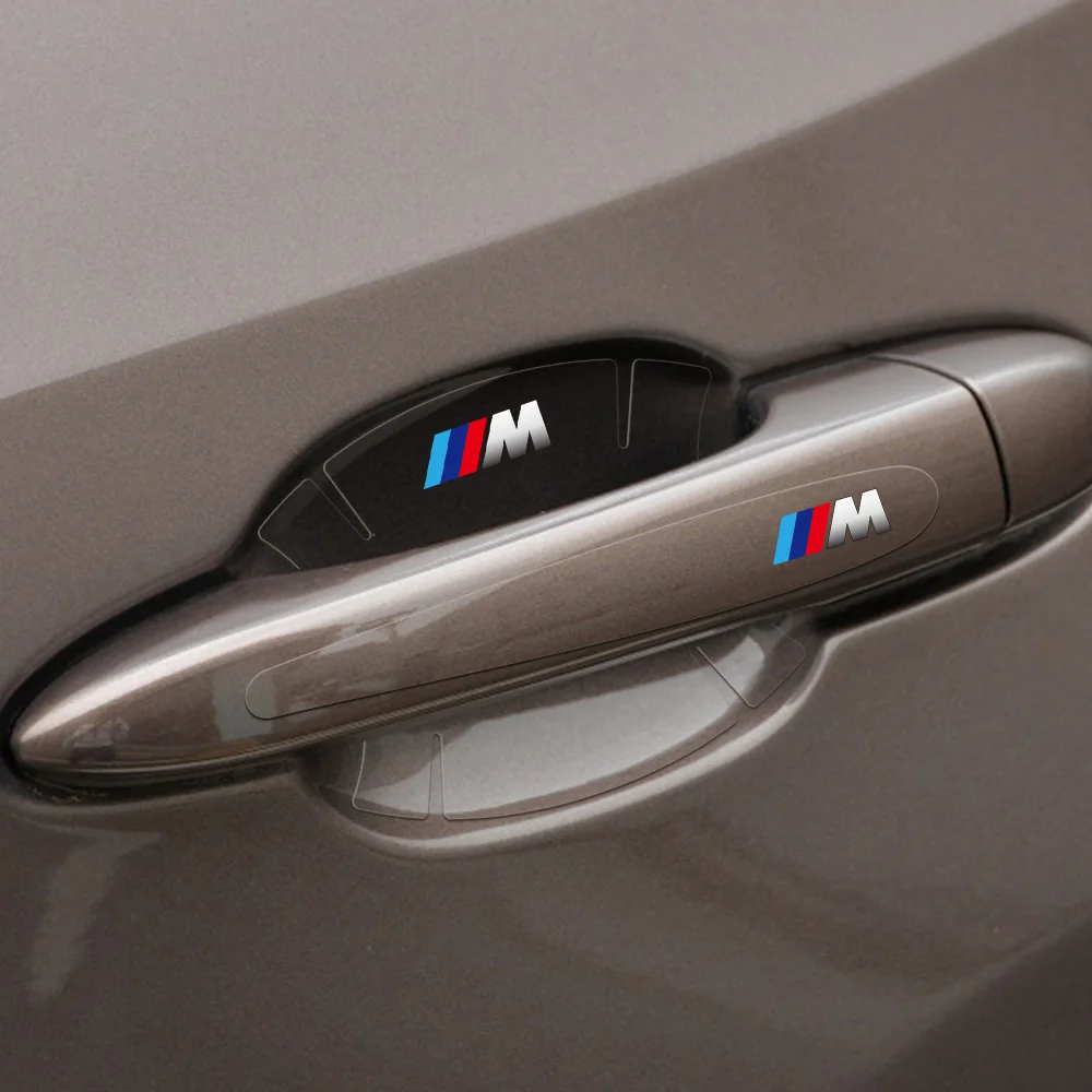 4/8 шт. наклейка на дверную ручку из ПВХ чашу для BMW M E46 E90 E39 E60 E36 E30 E61 E91 E92 E87 F10 F20 F30 X3 X5
