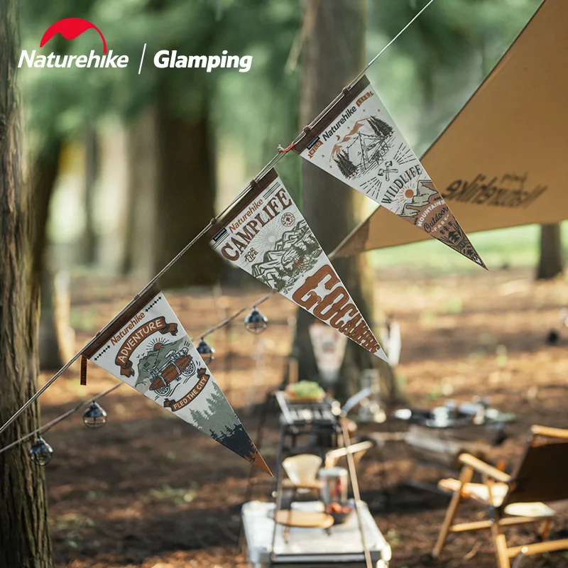 

Naturehike Outdoor Atmosphere Flag Triangular Felt Flag Camping Equipment Canopy Hanging Flag Camping Tent Atmosphere Decoration
