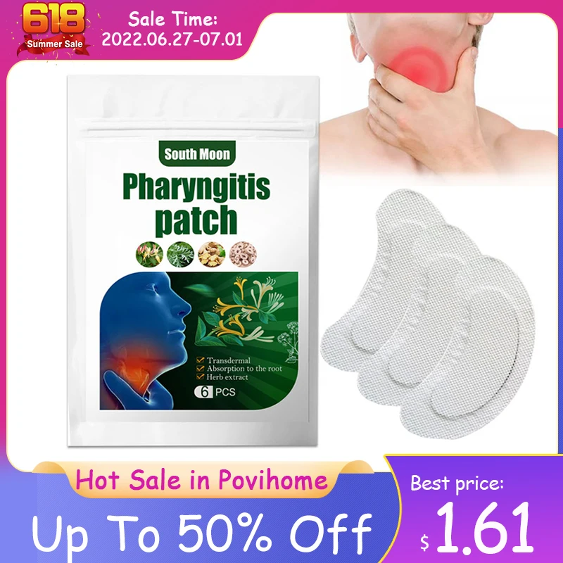 

6/12Pcs Sore Throat Patch Expectorant Cough Medical Plaster Relief Pharyngitis Bad Breath Dry Throat Itching Herbal Sticker