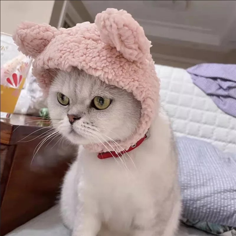 

2022NEW 3 Colors Pet Hat Cat Hat Cat Ear Hat Plush Cute Headgear Photo Accessories Pet Accessories Cat Accessories