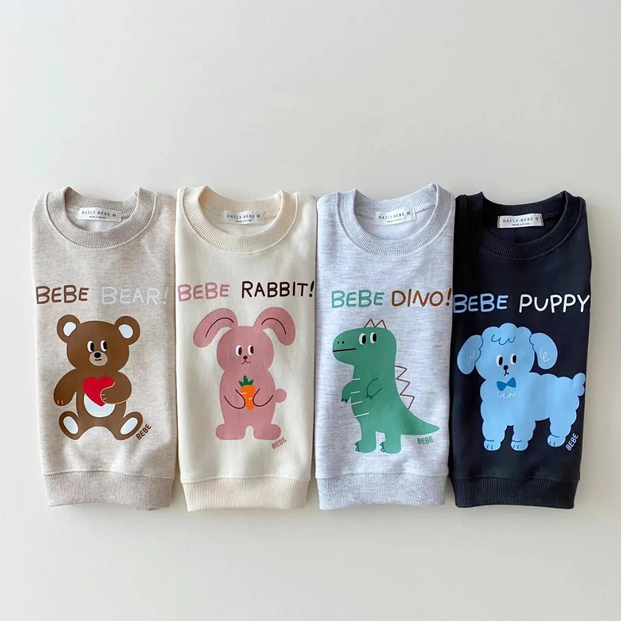 

2022 Cute New Cartoon Set Girls Casual Rabbit Pullover Sweatshirts+ Solid Cotton Pants 2pc Baby Boy Comfortable Sports Suit