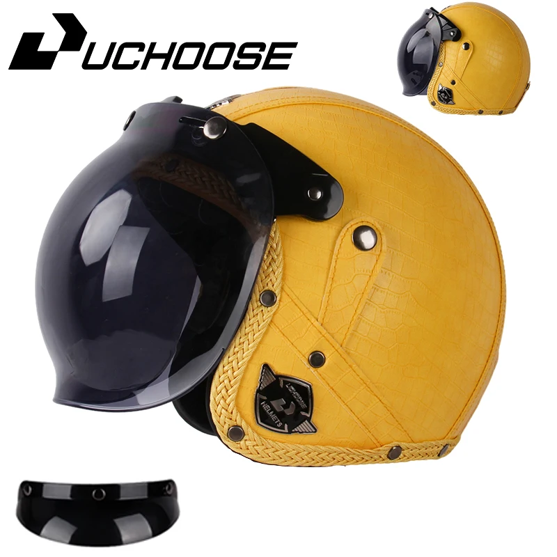 Мотошлем в стиле ретро мотоциклетный шлем с открытым лицом горошек аксессуары