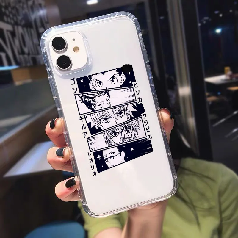 new clear shockproof phone cases for iphone 12 11 pro max x xs xr 7 8 7plus 8plus 13 hunter x hunter killua zoldyck anime cover free global shipping