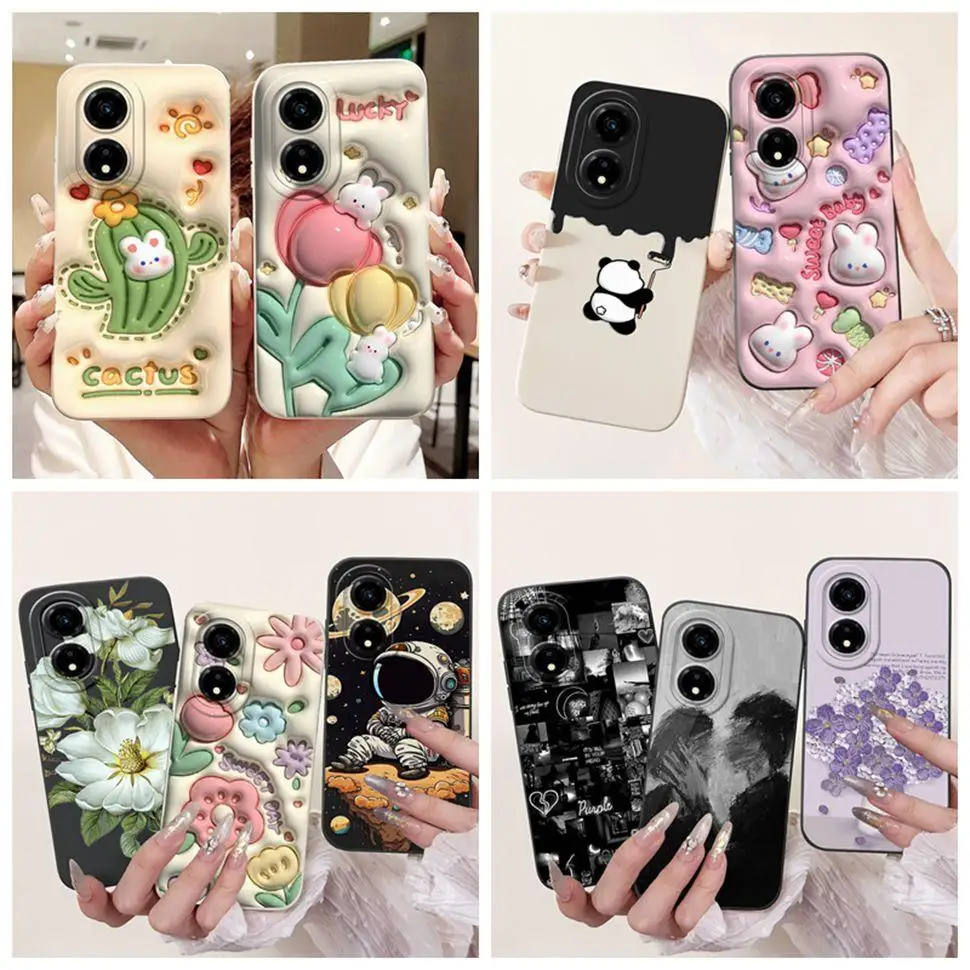 Для ITEL P55 5G чехол с милой окрашенной крышкой мягкий силиконовый из ТПУ для P661N