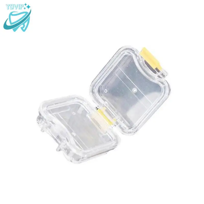 

10pcs Dental Tooth Box With Film Inside Membrane Tooth Implant Transparent Plastic Box Laboratory Tools