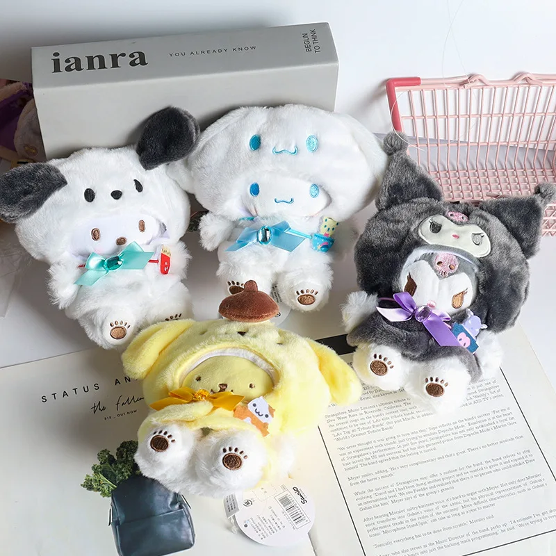 Sanrio Hangyodon Kuromi Моя Мелодия Hello Kitty милая плюшевая накидка кукла брелок кавайная