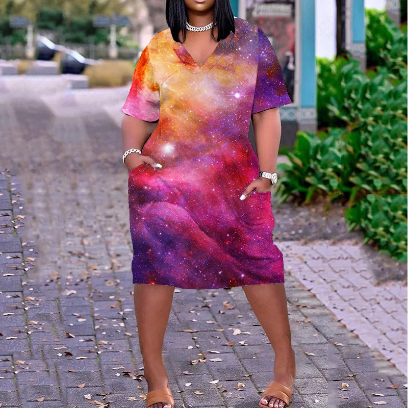 

Платье в стиле бохо для девушек, праздничный шикарный Пляжный наряд в стиле харакудзю, повседневная облегающая одежда до колен, большие раз...