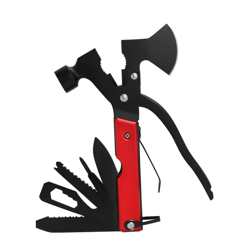 axe with knife axe hammer saw screwdriver pliers bottle opener multi-function tool camping accessories foldable
