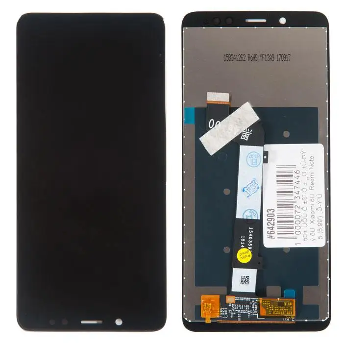 Дисплей в сборе с тачскрином для Xiaomi Redmi Note 5 (5 99&quot) черный (refurbished original lcd) |
