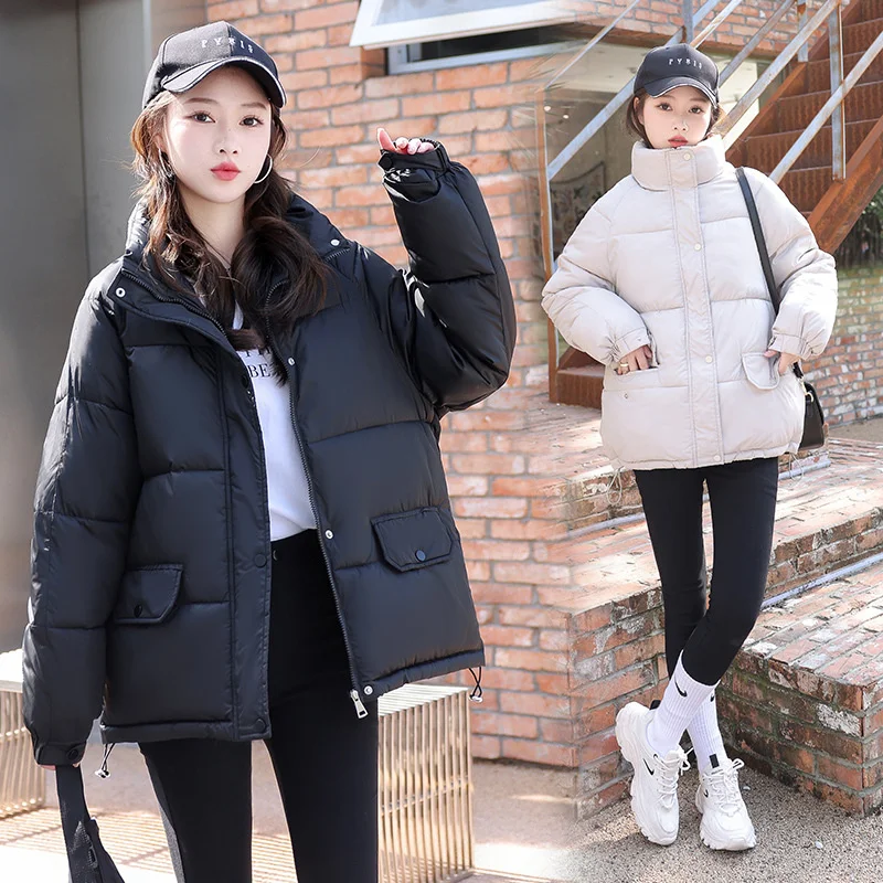 Winter Coat Women 2022 Fashion Winter Jacket Women Cotton Padded Parkas Outwear Solid Female Jacket Coat Clothing