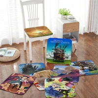 howls moving castle round stool pad patio home kitchen office chair seat cushion pads sofa seat 40x40cm chair mat pad
