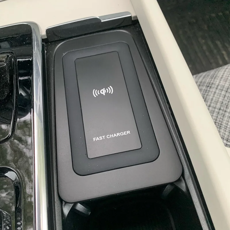 car qi wireless charger phone charger charging plate phone holder accessories for volvo xc90 s90 v90 xc60 v60 s60 free global shipping