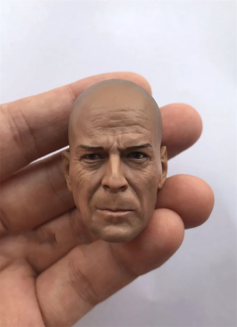 

In Stock 1/6 Detective Die Hard Bruce Willis Normal Version Male Head Sculpture Carving Model Fit For 12inch Action Body