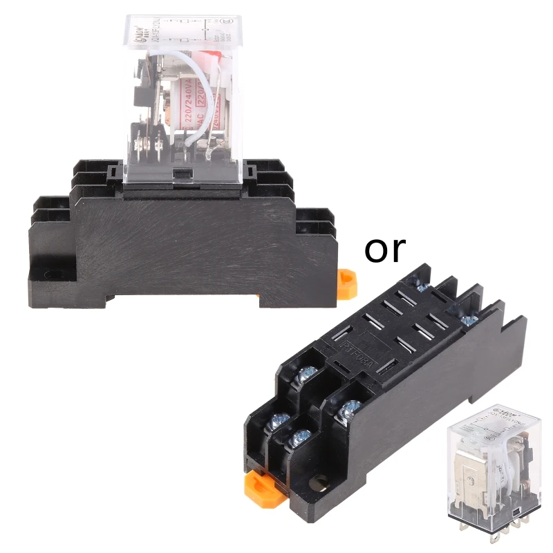 

LY2NJ Intermediate MY4N-J 220V for DC 12V 10A 8 Pin With Base Drop ship