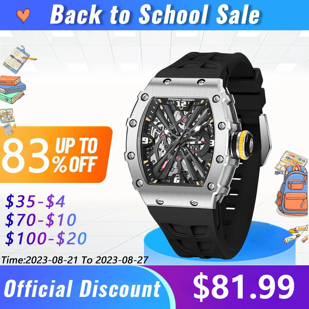 

New PAGANI DESIGN PD1738 Men Quartz Watch Japan VH65 Movement Casual Fashion Sapphire Stainless Steel Case Waterproof Wristwatch