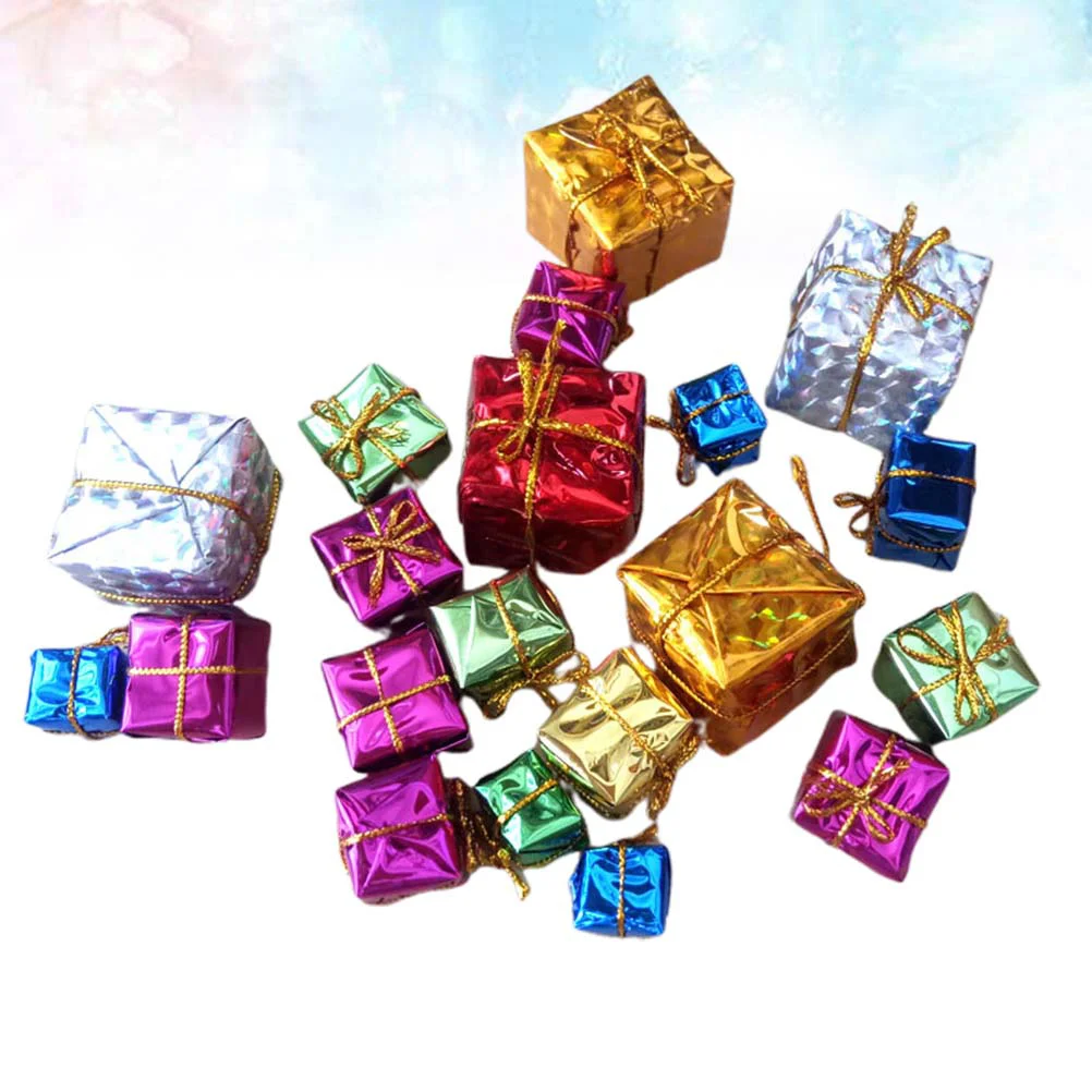 

Christmas Gift Tree Boxes Ornaments Mini Hanging Box Ornament Xmas Miniature Decorationballs Pendant Decor Decorations