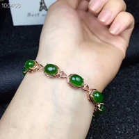 meibapjreal natural jasper gemstone bracelet 925 sterling silver green stone bangle for women fine wedding jewelry