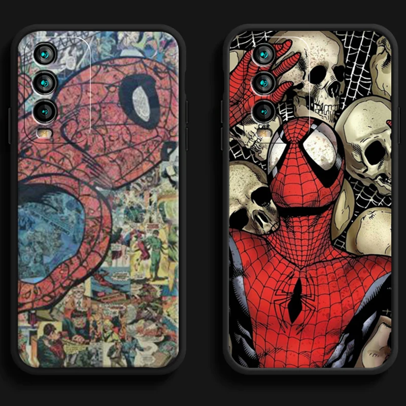 

Marvel Spiderman Phone Cases For Xiaomi Redmi 9 9A 9T 8A 8 2021 7 8 Pro Note 8 9 Note 9T Carcasa Soft TPU Back Cover Funda