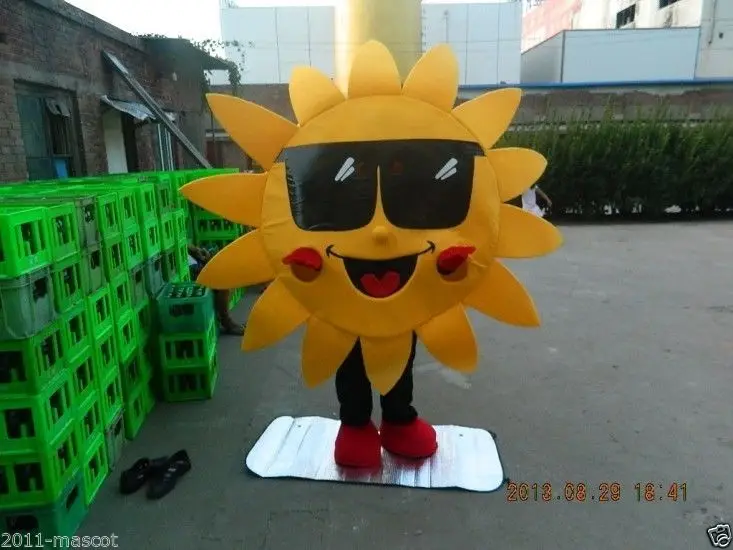 

New Adult Cute Mr Sun Mascot Costume Adult Birthday Party Fancy Dress Halloween Cosplay Outfits Clothing Xmas