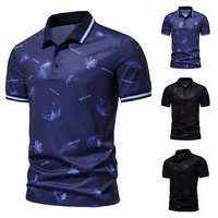 2022 new high quality mens lettered lapel loose polo shirt men