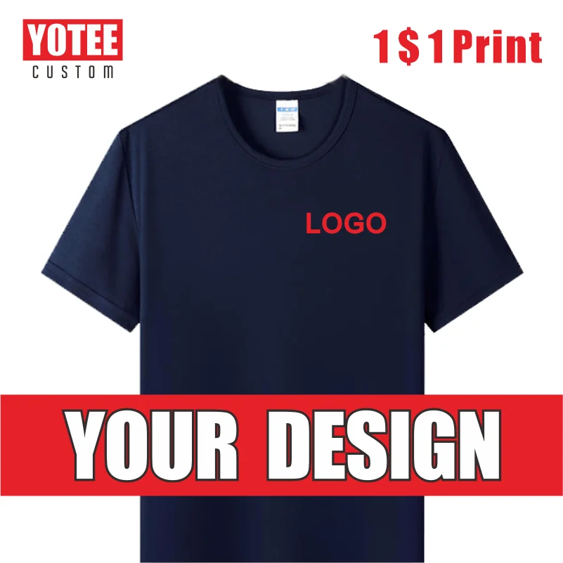 

YOTEE Asian Size Polyester Custom Super Cheap T-Shirt Make Your Design Logo Text Men's And Women's Printed Embroidery Gift Top