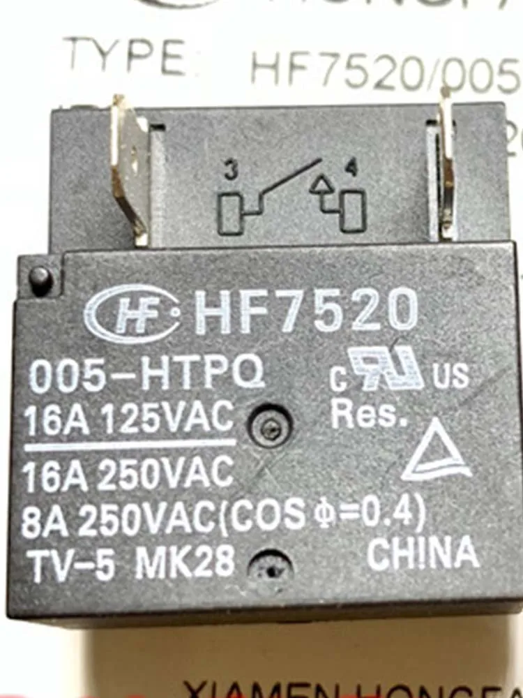 5 шт. реле 5В HF7520 005-HTPQ 5VDC 16A 6 контактов