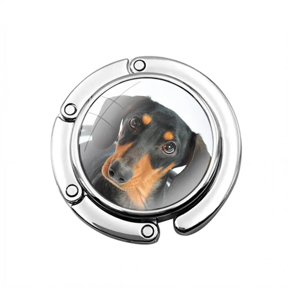 Складной крючок для женского стола Такса собачка складной декоративный хранения