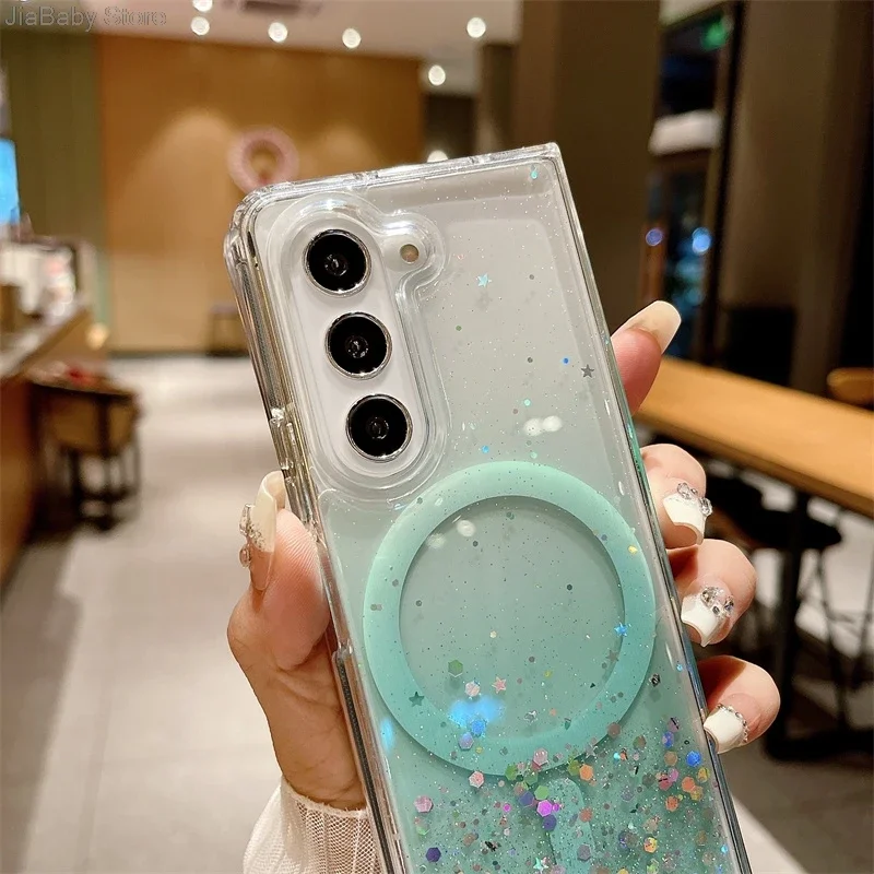 Блестящий однотонный противоударный мягкий чехол для SAMSUNG Z FOLD 3 4 5 6 FLIP3