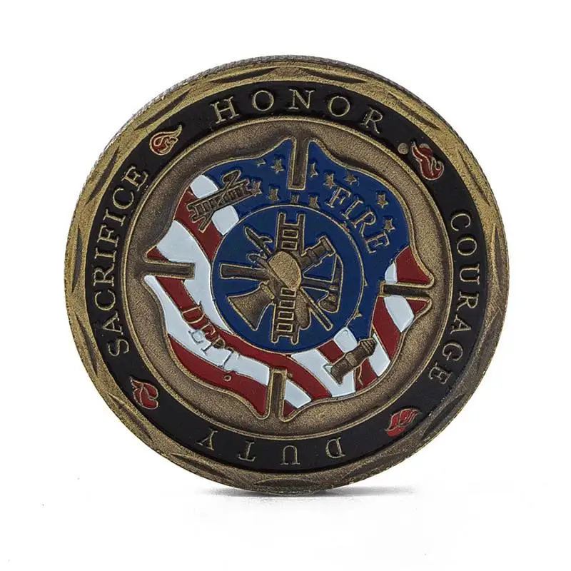 

Памятная монета Американский пожарный знак пожарная коллекция художественные подарки сувенир