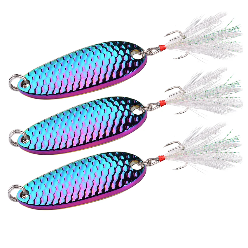 

1pcs Metal 1.5-20g Colorful Fishing Lures Wobbler Spinner Bait Spoon Artificial Bass Hard Sequin Paillette Metal Steel Hook Lure