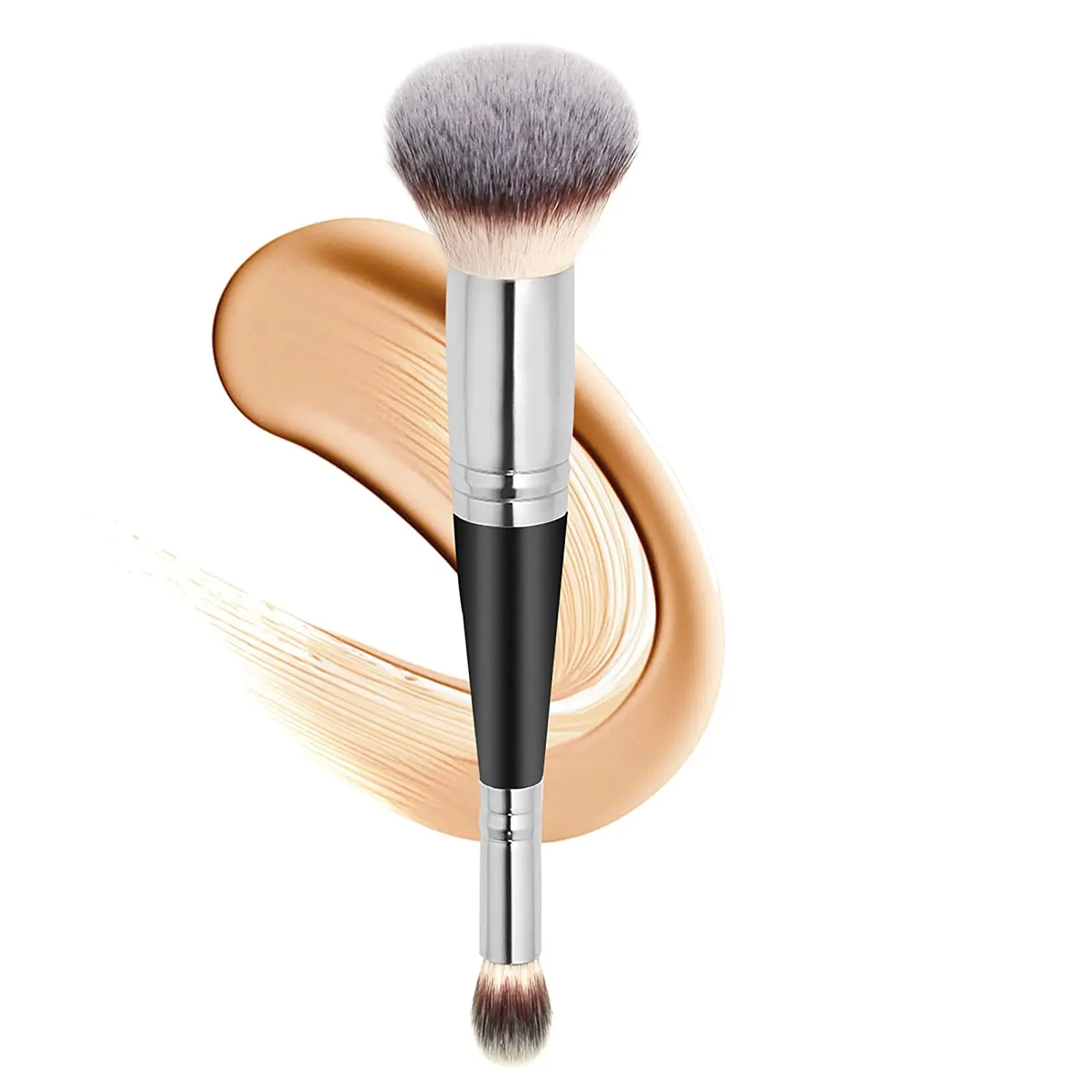 

100Pcs Dual-ended Foundation Concealer Makeup Brush Rounded Taperd Flawless Brush for Liquid Cream Powder Blending Concealer
