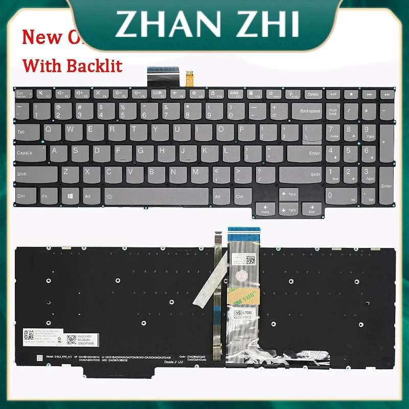 

New Laptop Keyboard Compatible for LENOVO Xiaoxin Pro 16ARH 16ARH7 16ach 16IHU 2021 With backlit