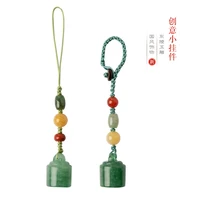 chinese style dongling jade seal small scales pendant car key backpack bag hanging mobile phone chain men and women