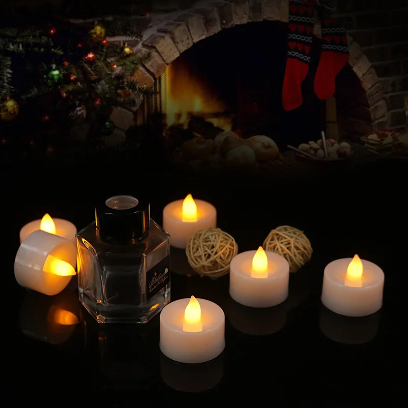 LED Candles 24Pcs for Christmas Home Decoration Safety Led Lights Birthday Wedding Romantic Velas Led Con Pilas Parpadeante