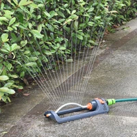 upgraded metal oscillating garden sprinkler 19 hose copper nozzles rust proof aluminum base for lawn front back yard