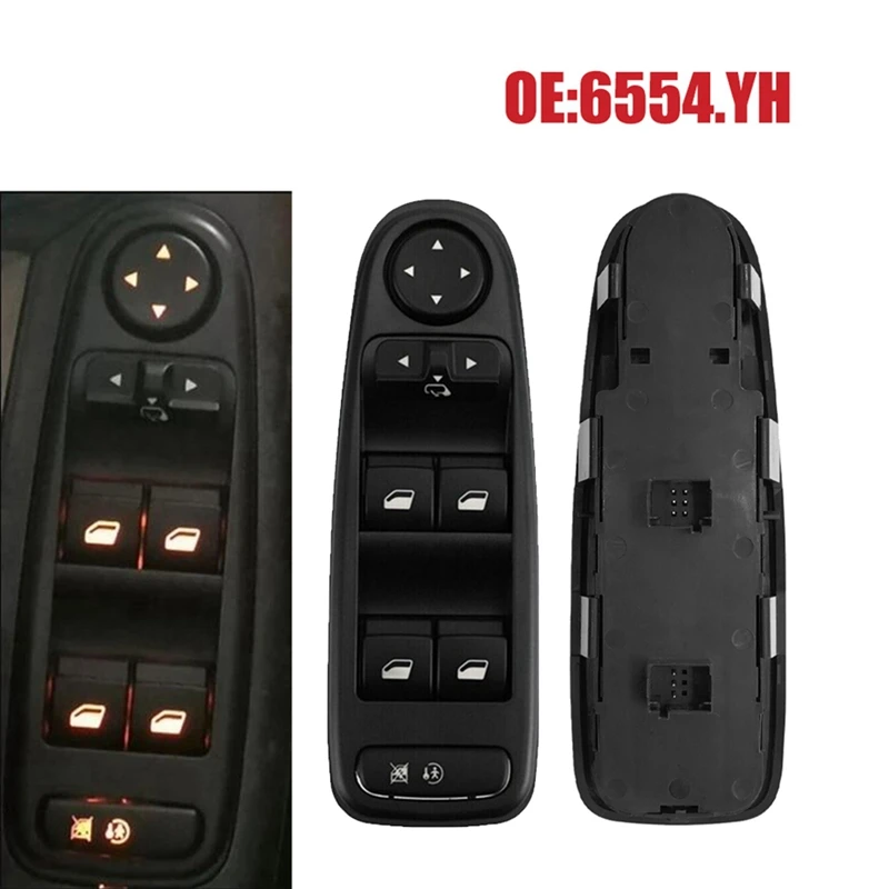 Car Master Power Window Switch 6554YH For Citroen C4 Grand Picasso 2007-2014 Front Lifter Control