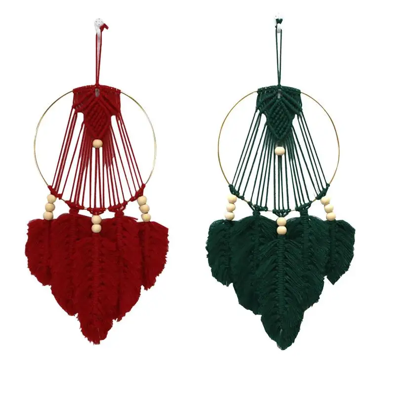 

Украшение в стиле бохо, большой макраме, настенный гобелен, настенное искусство с деревянной кисточкой, занавеска, гобелен-палка, эстетичес...