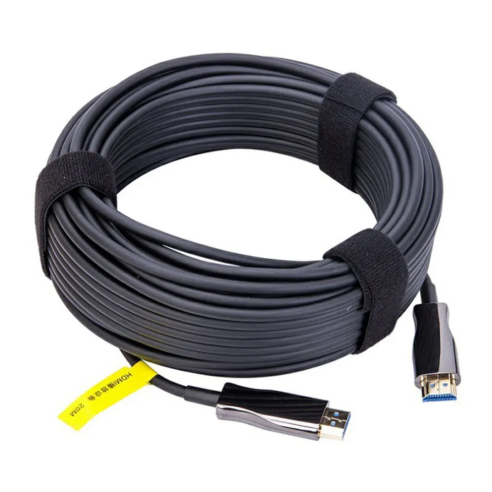 

HDMI-compatible Fiber Data Cable Optical Fiber High-definition Cable Support 2.0 4K@60hz B-B Engineering Grade Chip Decoration
