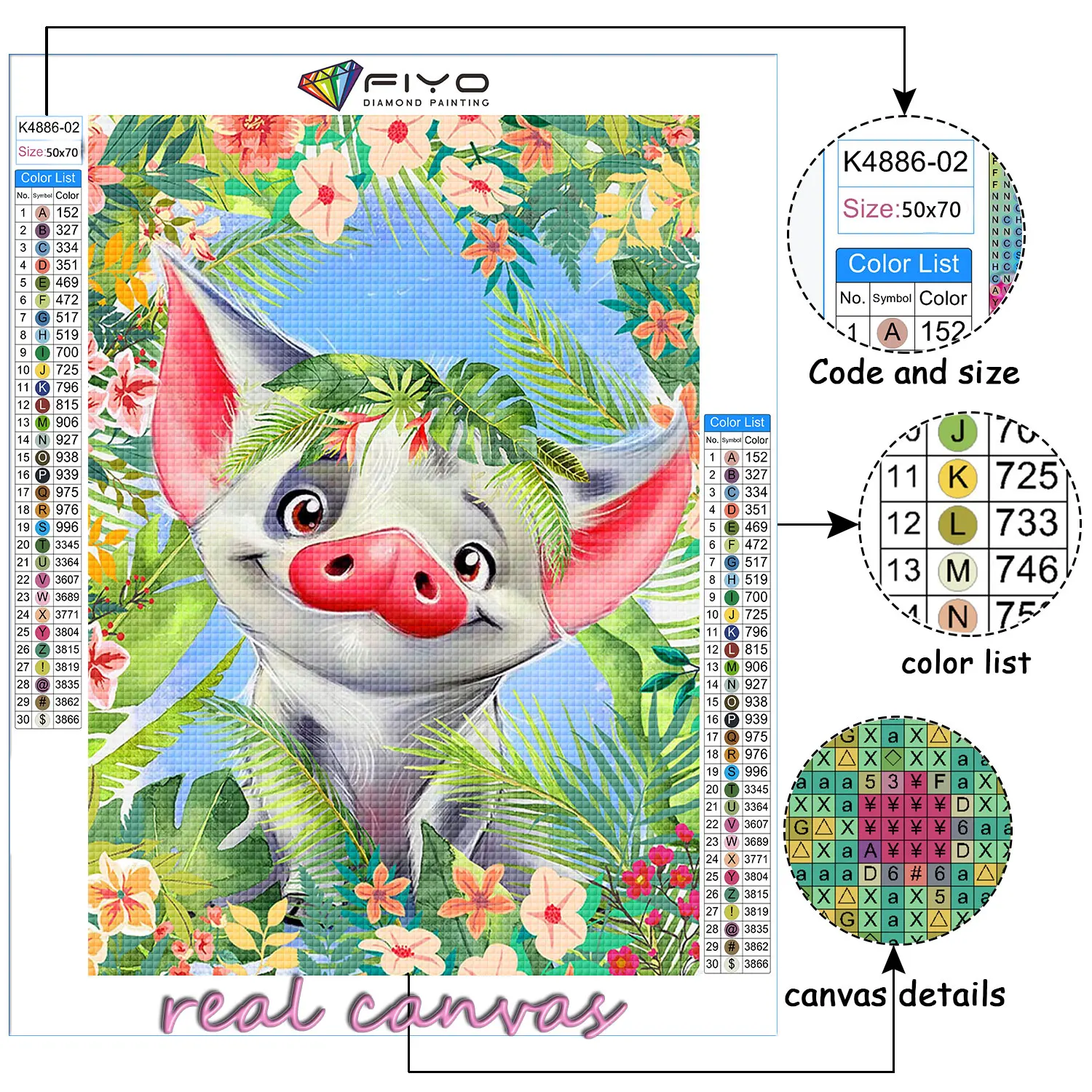 Картина из страз FIYO свинка искусство вышивки 5D своими руками Набор для крестиком
