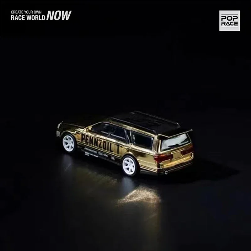 POPRACE 1:64 модель автомобиля Stagea литье под давлением-коллекция золотого хрома