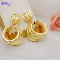 trendy drop dangle earrings gold color big irregular stud earrings copper hoop earring for party wedding bridal gift