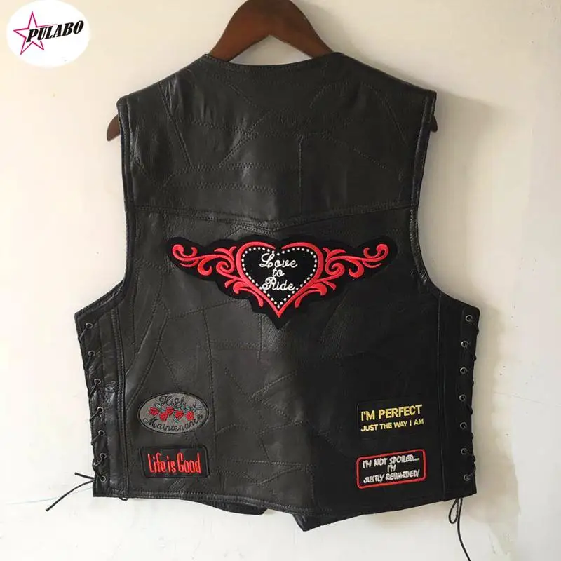 PULABO четыре сезона куртка без рукавов кожаный мужской мотоциклетный жилет с